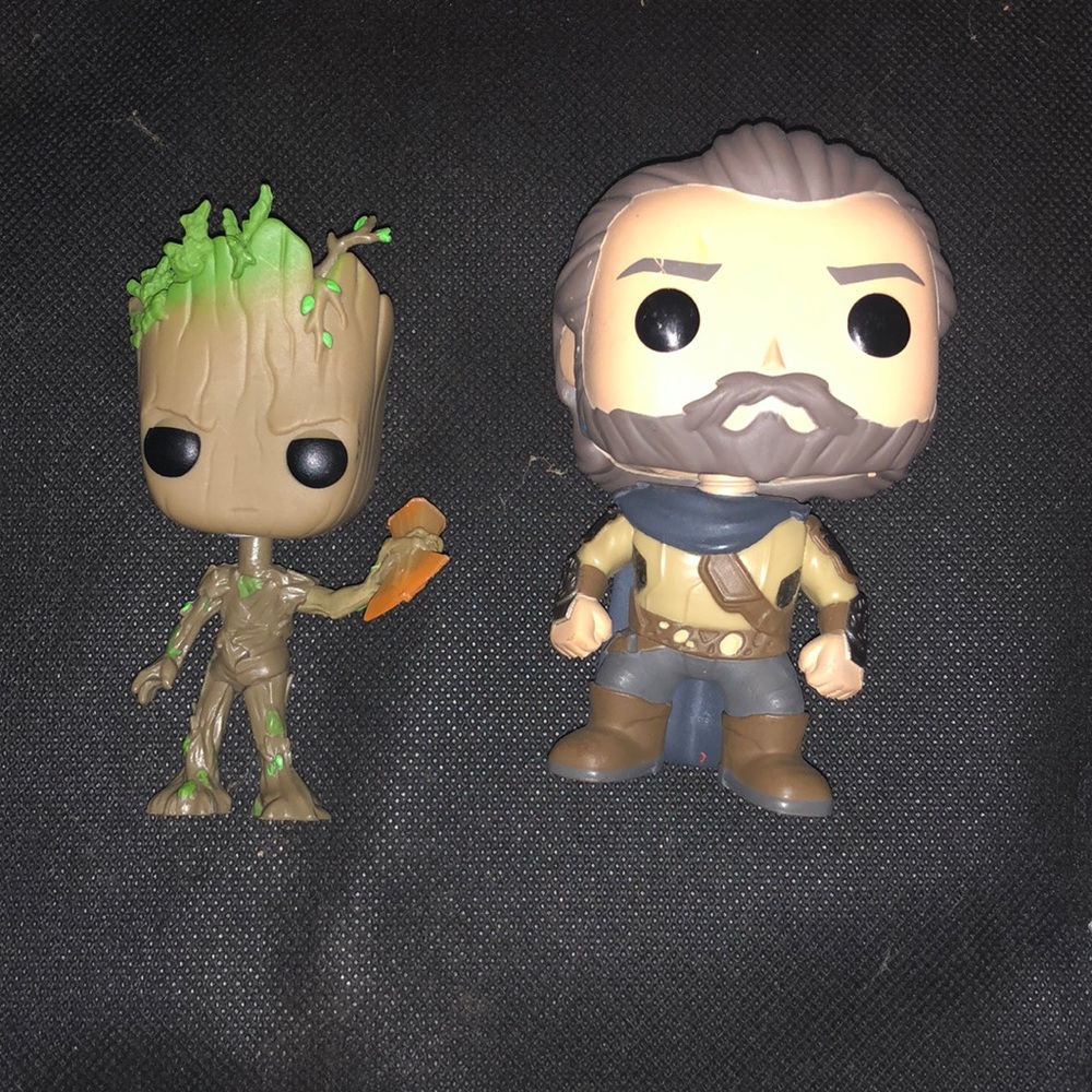 Groot and Ego Funko